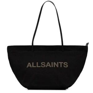 All Saints Black Logo Tote